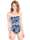 Tommy Bahama Women's Old Royal Bandeau One Piece Swimsuit