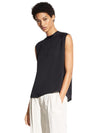 Vince Sleeveless Mock Neck Blouse