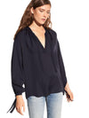 Vince Tie Front Poet Blouse