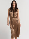 Vince Silk-Satin Neck Knot Dress