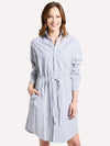 Vince Oversized Space Dye Stripe Shirt Dress