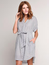 Xirena Campbell Cotton Stripe Shirt Dress