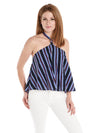 DO+BE Striped Print Halter Top